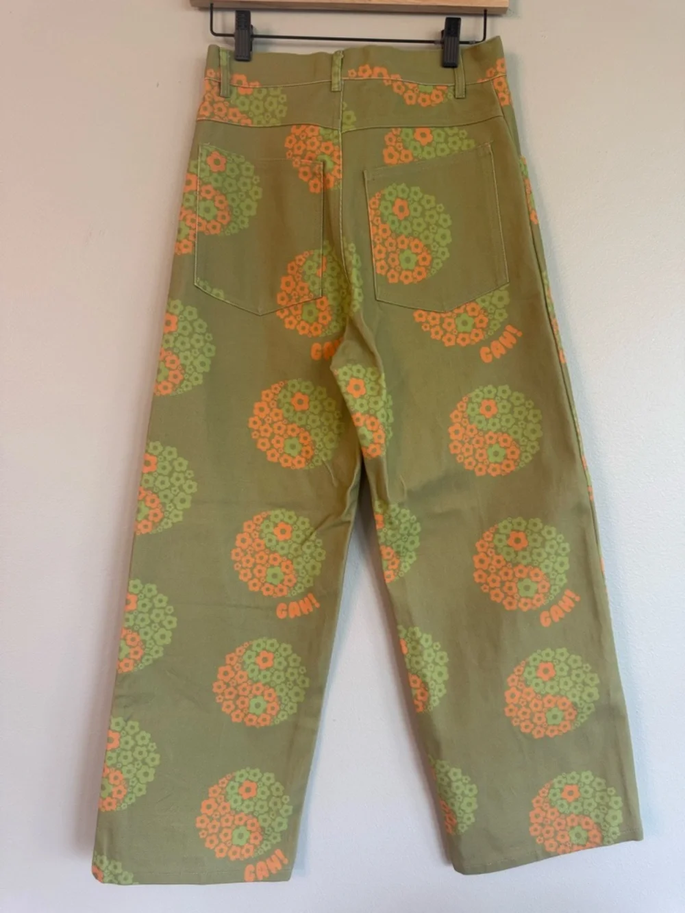Lisa Says Gah Robyn Yin Yang Floral High Waist Straight Leg Pants Jeans. Sz 27 - Picture 4 of 11